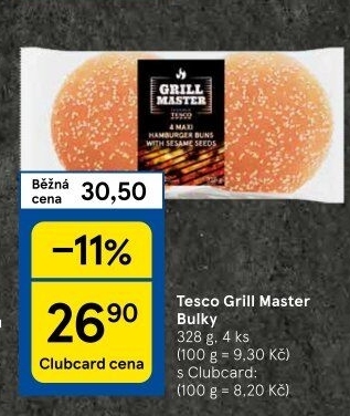 Bulka na hamburger Grill Master Tesco