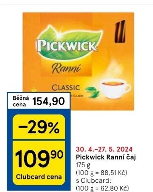 Čaj černý Ranní Pickwick