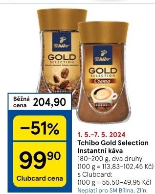 Instantní káva Tchibo Gold Selection