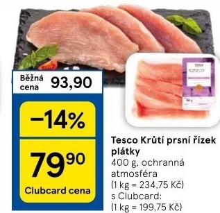 Krůtí prsní řízky Tesco