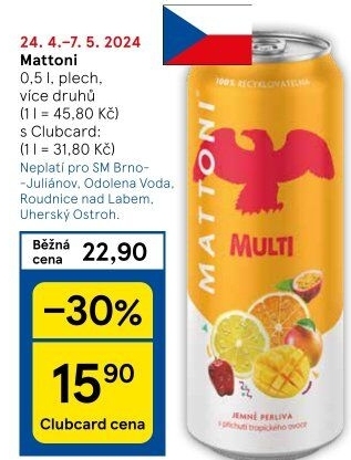 Ochucená voda Mattoni