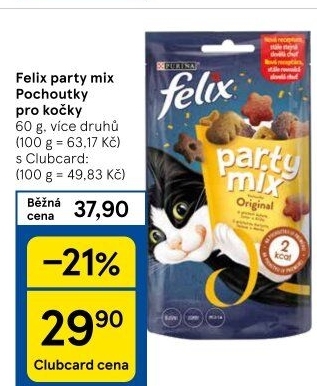 Pamlsky pro kočky Party mix Felix Purina