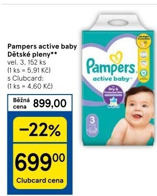 Pleny dětské Active Baby Pampers