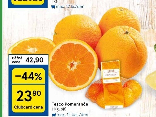 Pomeranče Tesco