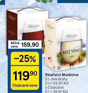 Vína Vinařství Mutěnice - bag in box
