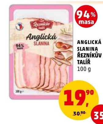 Anglická slanina Řezníkův talíř