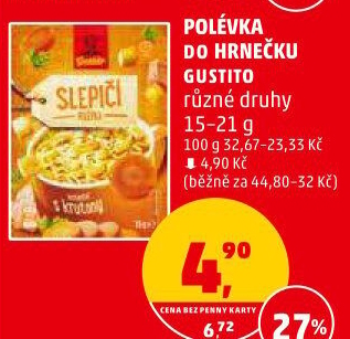 Instantní polévka do hrnečku Gustito