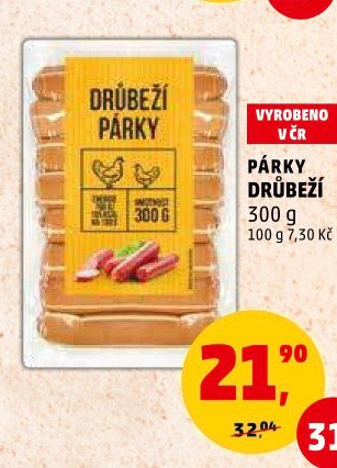Párky drůbeží