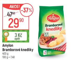 Bramborové knedlíky v prášku Amylon