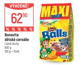 Cereálie Čokoládové kuličky Balls Bonavita