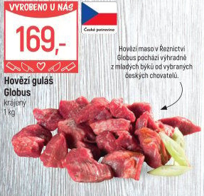 Hovězí maso na guláš Globus