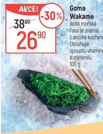 Mořské řasy Goma Wakame