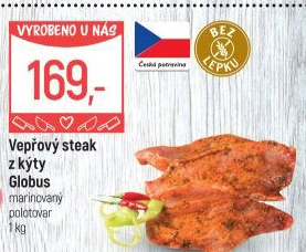 Vepřový steak marinovaný z kýty Globus