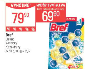 WC blok tuhý Blue Aktiv Bref