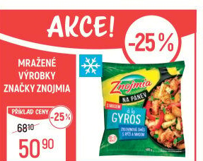 Zeleninová směs Na Pánev a la Gyros mražená Znojmia