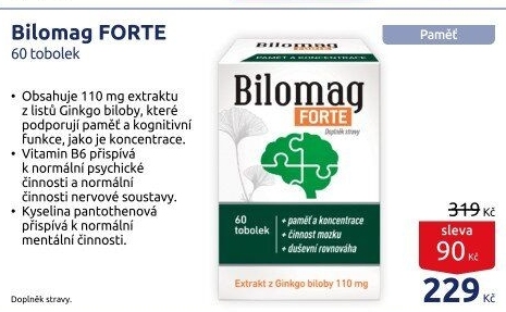 Doplněk stravy Bilomag Forte