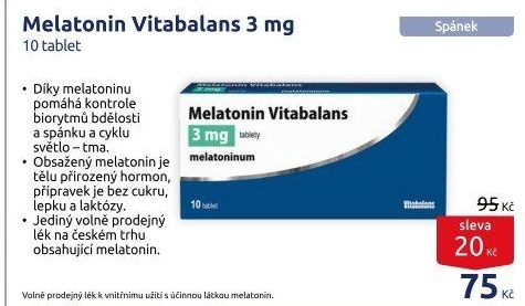 Doplněk stravy Melatonin Vitabalans