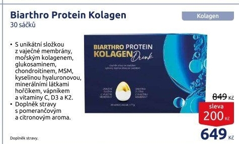 Doplněk stravy Protein Kolagen drink Biarthro