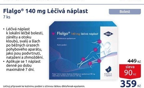 Náplast proti bolesti a zánětům Flalgo
