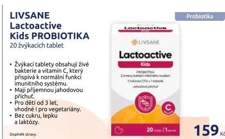 Probiotika pro děti Lactoactive Kids Livsane