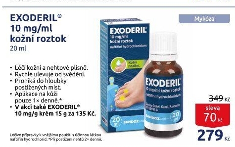 Roztok na mykózu Exoderil
