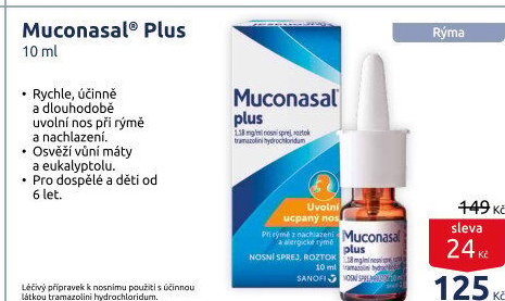 Sprej nosní Muconasal Plus