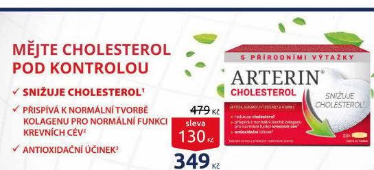 Tablety ke snížení cholesterolu Arterin