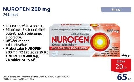 Tablety proti bolesti 200 Nurofen