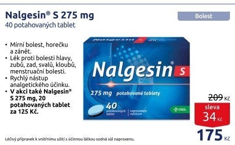 Tablety proti bolesti Nalgesin S