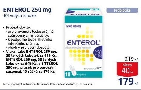 Tablety proti průjmu Enterol