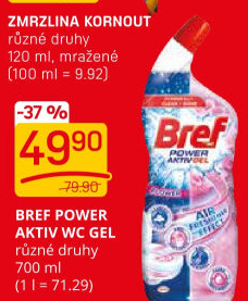 Čistič WC gelový Power Aktiv Gel Bref