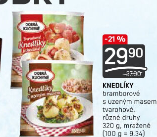 Knedlíky bramborové s uzeným masem mražené Dobrá kuchyně