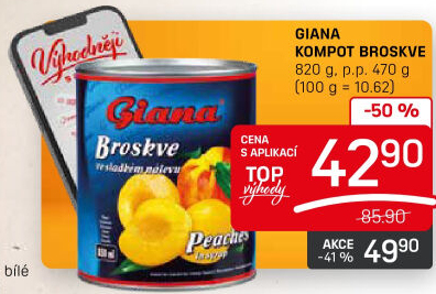 Kompot broskve Giana