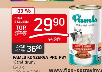 Konzerva pro psy Pamls