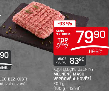 Mleté maso mix Kostelecké uzeniny