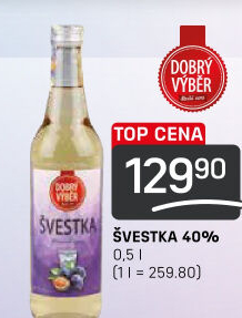 Pálenka Švestka Dobrý Výběr