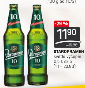 Pivo světlé výčepní 10° Staropramen