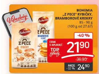 Rybičky Z pece Bohemia Chips