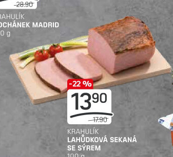 Sekaná lahůdková se sýrem Krahulík