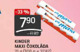 Tyčinka čokoládová mléčná Maxi Kinder