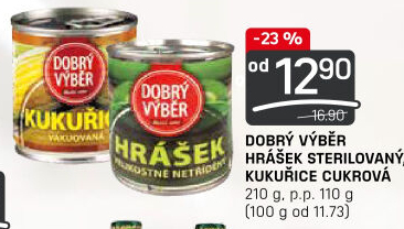 Zelenina konzervovaná Dobrý Výběr