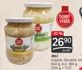 Zelí bílé kysané Dobrý Výběr