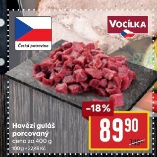 Hovězí maso na guláš Vocílka