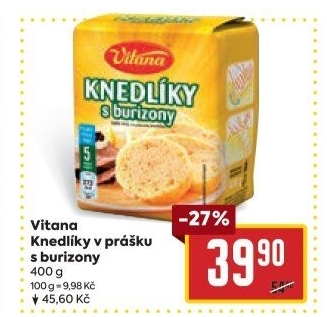 Knedlíky v prášku s burizony Vitana