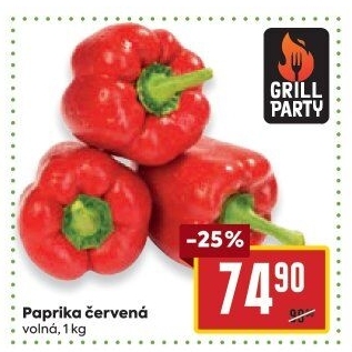 Paprika červená Grill Party