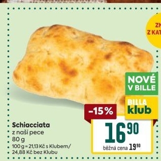 Pečivo italské Schiacciatina