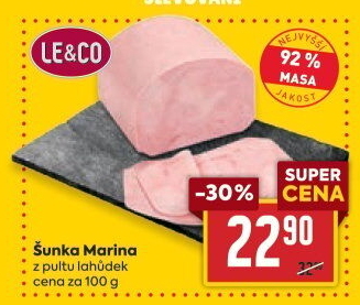 Šunka Marina nejvyšší jakosti LE&amp