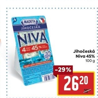 Sýr Niva Jihočeská 45% Madeta
