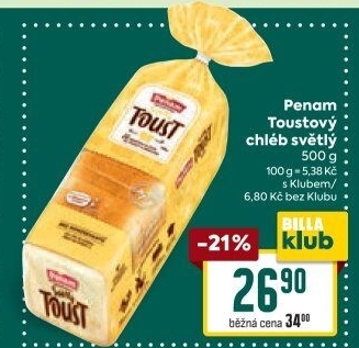 Toustový chléb Penam