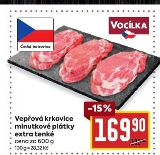 Vepřová krkovice bez kosti Vocílka